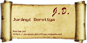 Jurányi Dorottya névjegykártya